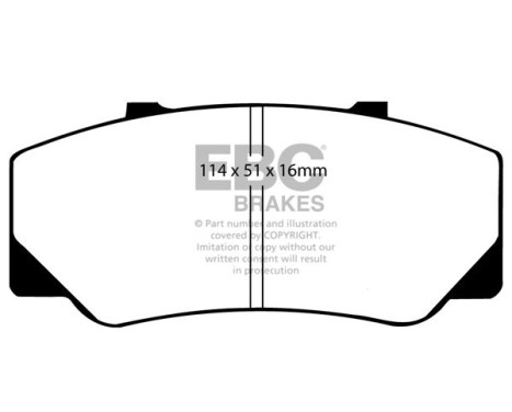 Brake pad set, disc brake DP511 EBC