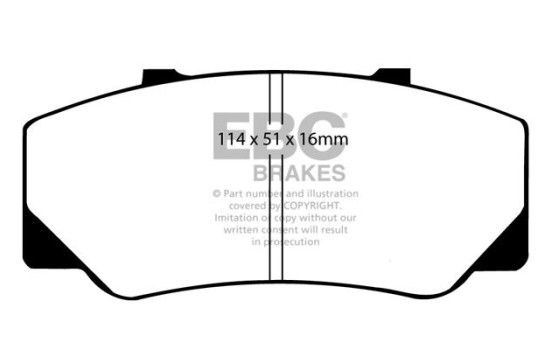Brake pad set, disc brake DP511 EBC