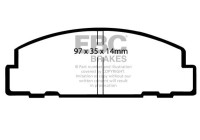 Brake pad set, disc brake DP542 EBC