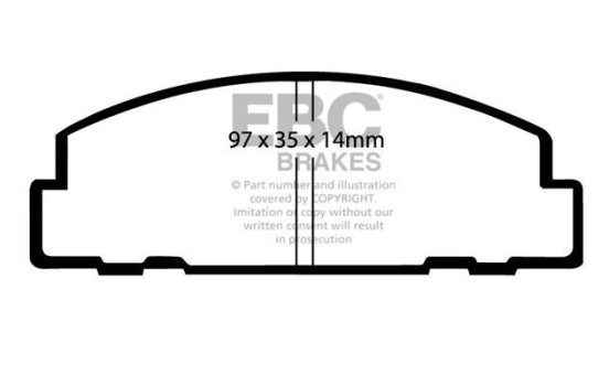 Brake pad set, disc brake DP542 EBC