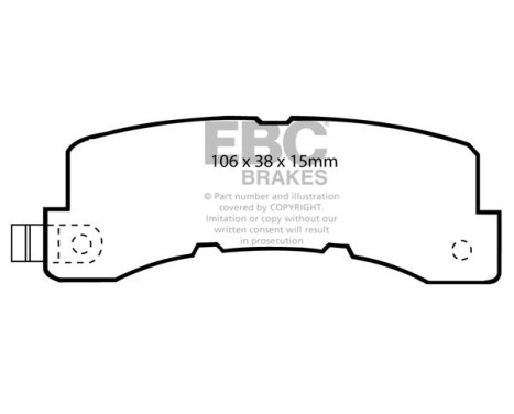 Brake pad set, disc brake DP569 EBC