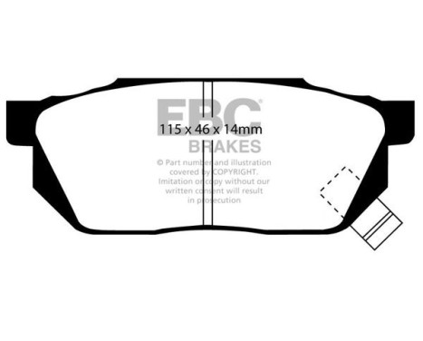 Brake pad set, disc brake DP570 EBC