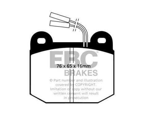 Brake pad set, disc brake DP578 EBC