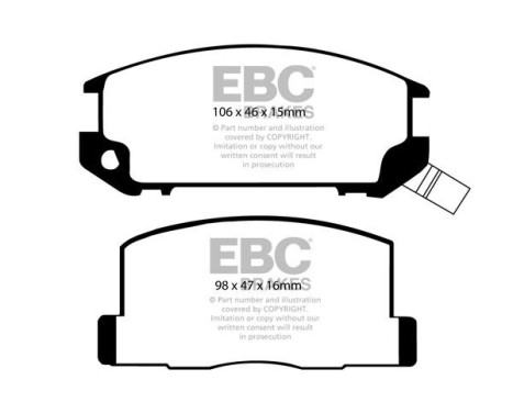 Brake pad set, disc brake DP602 EBC