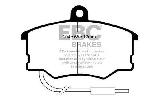 Brake pad set, disc brake DP616 EBC