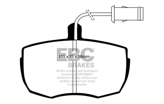 Brake pad set, disc brake DP622 EBC
