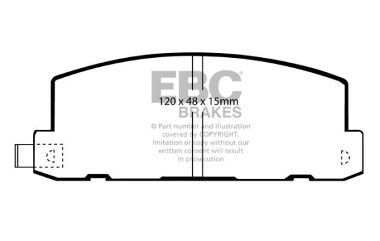 Brake pad set, disc brake DP649 EBC