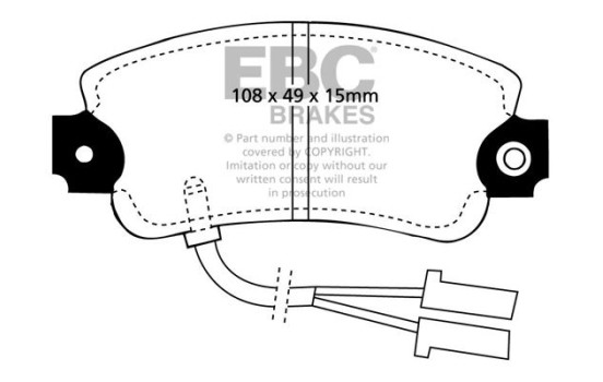 Brake pad set, disc brake DP653 EBC