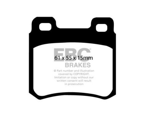 Brake pad set, disc brake DP671 EBC