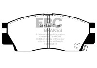 Brake pad set, disc brake DP679 EBC