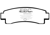 Brake pad set, disc brake DP682 EBC