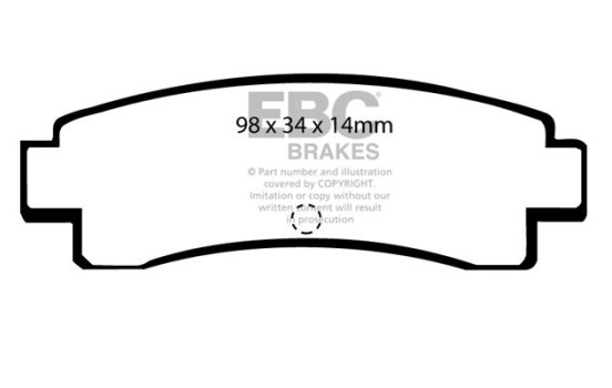 Brake pad set, disc brake DP682 EBC