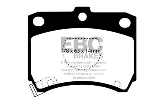 Brake pad set, disc brake DP737 EBC