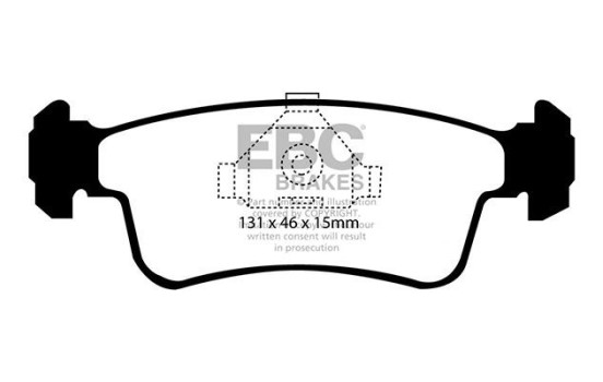 Brake pad set, disc brake DP741 EBC