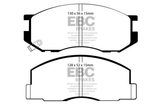 Brake pad set, disc brake DP747 EBC
