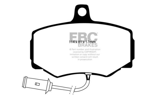 Brake pad set, disc brake DP756 EBC