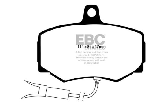 Brake pad set, disc brake DP7562 EBC