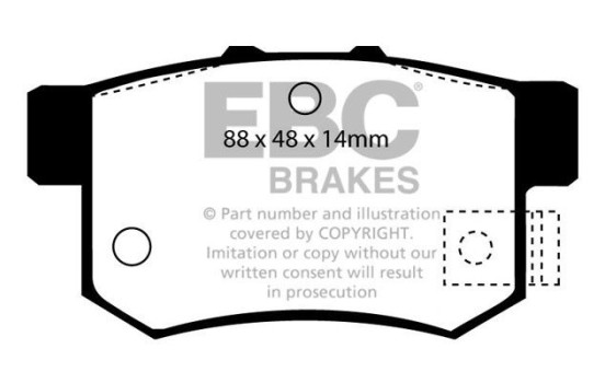 Brake pad set, disc brake DP781 EBC