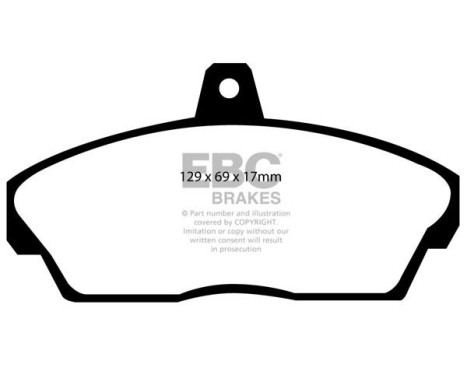 Brake pad set, disc brake DP815 EBC
