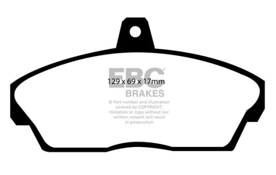 Brake pad set, disc brake DP815 EBC