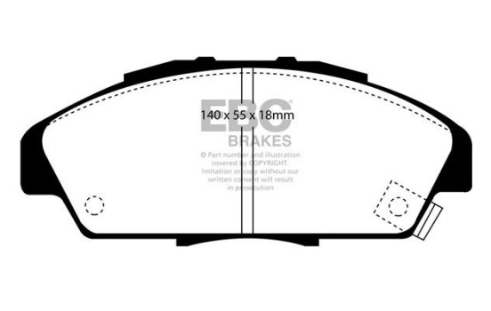 Brake pad set, disc brake DP818 EBC
