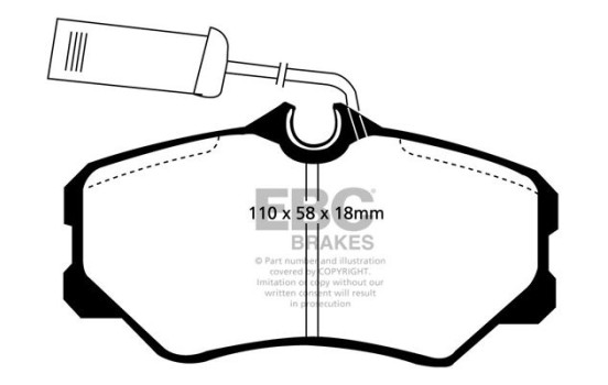 Brake pad set, disc brake DP8202 EBC