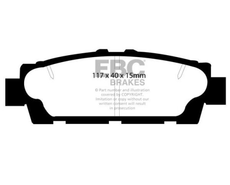 Brake pad set, disc brake DP875 EBC