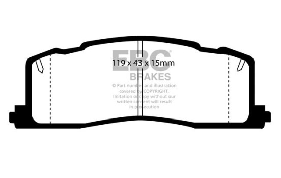 Brake pad set, disc brake DP878 EBC