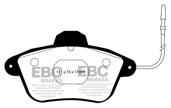 Brake pad set, disc brake DP882 EBC