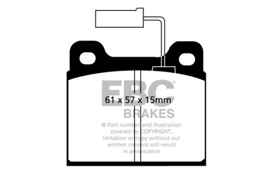 Brake pad set, disc brake DP913 EBC