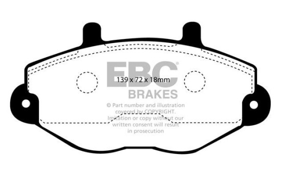 Brake pad set, disc brake DP920 EBC