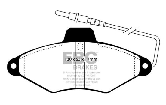 Brake pad set, disc brake DP942 EBC