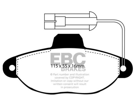 Brake pad set, disc brake DP945 EBC
