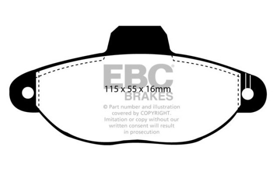 Brake pad set, disc brake DP9452 EBC