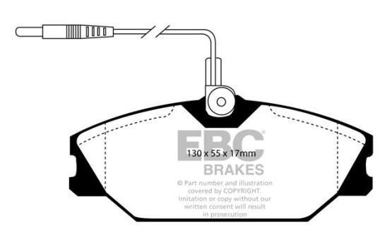 Brake pad set, disc brake DP949 EBC