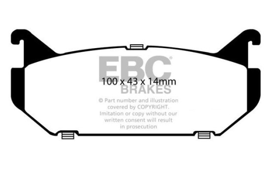 Brake pad set, disc brake DP972 EBC