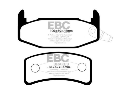 Brake pad set, disc brake DP978 EBC