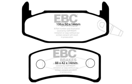 Brake pad set, disc brake DP978 EBC