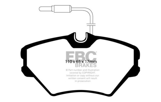 Brake pad set, disc brake DP980 EBC
