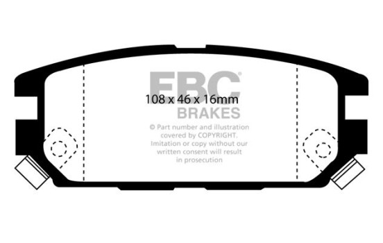 Brake pad set, disc brake DP987 EBC