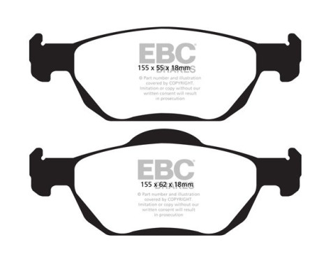 Brake pad set, disc brake DPX2000 EBC
