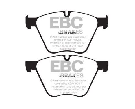 Brake pad set, disc brake DPX2007 EBC