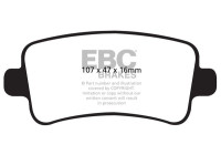 Brake pad set, disc brake DPX2016 EBC