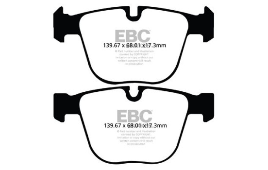 Brake pad set, disc brake DPX2020 EBC
