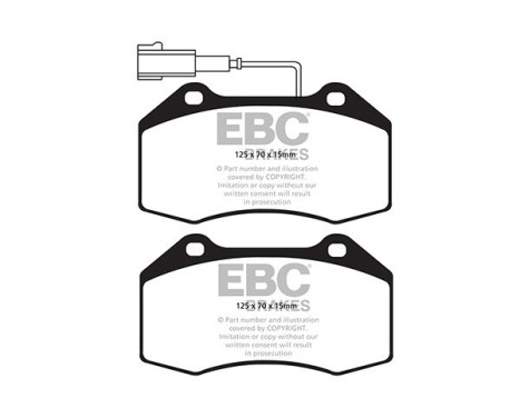 Brake pad set, disc brake DPX2021 EBC