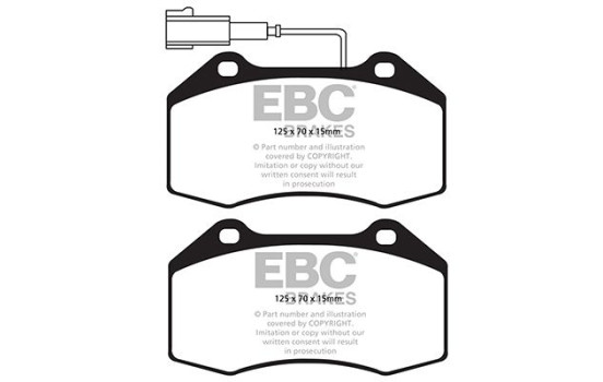 Brake pad set, disc brake DPX2021 EBC