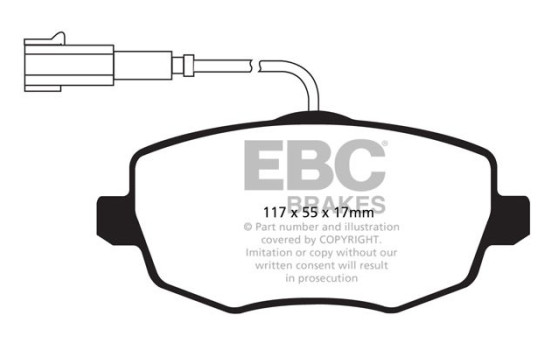 Brake pad set, disc brake DPX2044 EBC