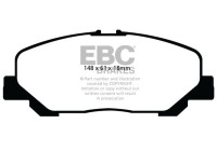 Brake pad set, disc brake DPX2048 EBC