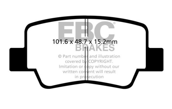Brake pad set, disc brake DPX2051 EBC