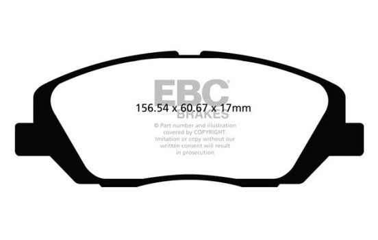 Brake pad set, disc brake DPX2100 EBC
